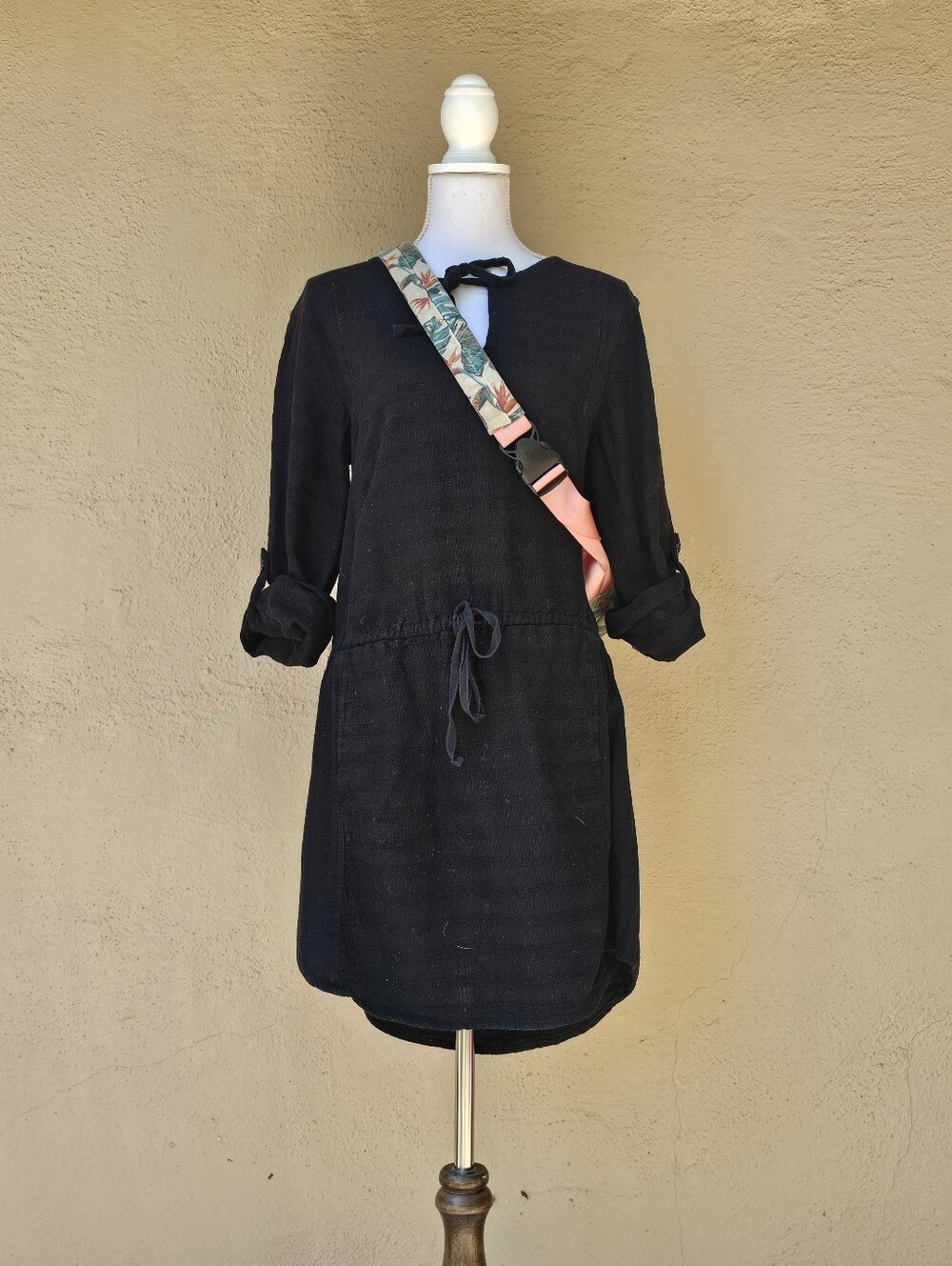 Lou & Grey Black Cotton Swim Suit Cover Up Dress Size Medium